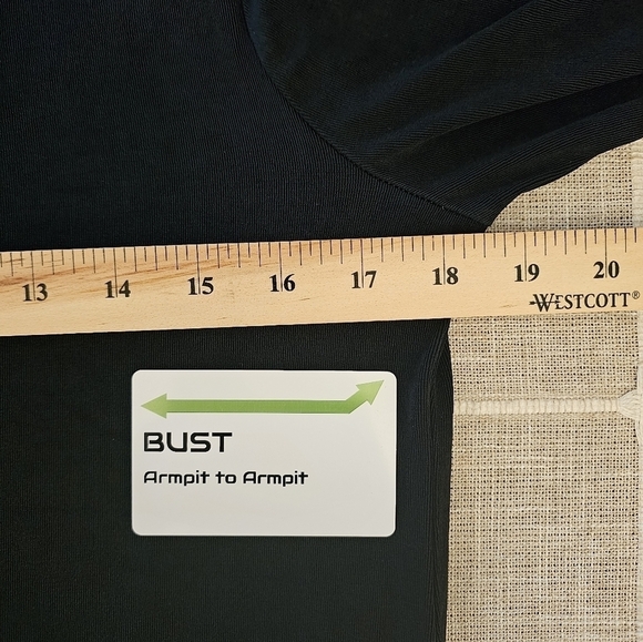 Chico's Traveler 1P Acetate Slinky Stretchy Black Asymmetrical Dress - Picture 7 of 8